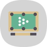 Billiards Flat Curve Icon Design vector