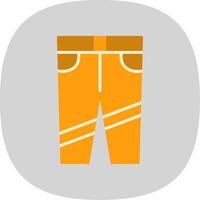 pantalones plano curva icono diseño vector