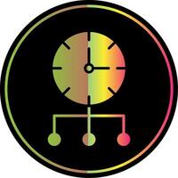 Time Optimization Glyph Due Color Icon Design vector
