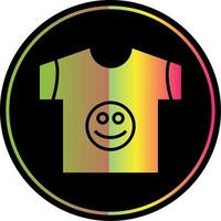 T Shirt Glyph Due Color Icon Design vector