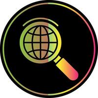 Global Search Glyph Due Color Icon Design vector