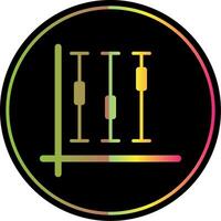 Box Plot Glyph Due Color Icon Design vector