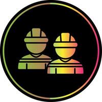 Engineering Team Glyph Due Color Icon Design vector