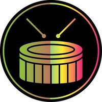 Snare Drum Glyph Due Color Icon Design vector