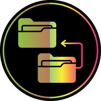 Backlog Glyph Due Color Icon Design vector