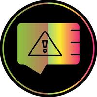 Alert Glyph Due Color Icon Design vector