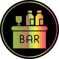 bar glifo debido color icono diseño vector