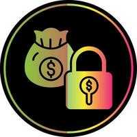 Secure Payment Glyph Due Color Icon Design vector