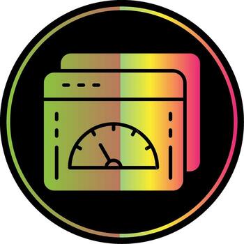 web mejoramiento glifo debido color icono diseño vector