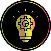 Innovation Glyph Due Color Icon Design vector