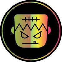 Frankenstein Glyph Due Color Icon Design vector