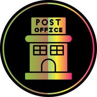 Post Office Glyph Due Color Icon Design vector