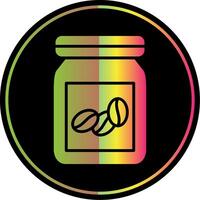 Beans Jar Glyph Due Color Icon Design vector