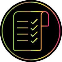 Checklist Line Gradient Due Color Icon Design vector