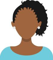 African Woman Avatar in Flat Style. Isolated Illustration vector