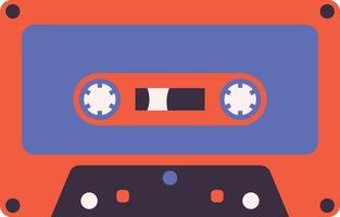 Retro Cassette Tape Illustration. in Vintage 90s Style vector