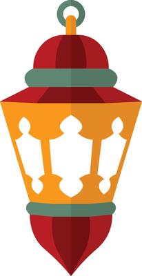 Ramadhan Kareem Lantern Decoration. Isolated Icon in Flat Design