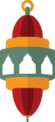 Ramadhan Kareem Lantern Decoration. Isolated Icon in Flat Design