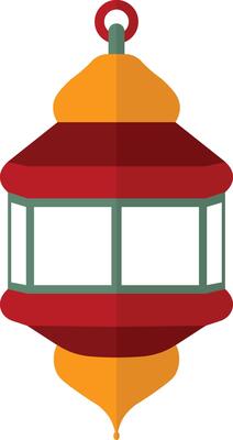 Ramadhan Kareem Lantern Decoration. Isolated Icon in Flat Design