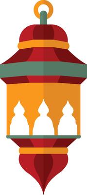 Ramadhan Kareem Lantern Decoration. Isolated Icon in Flat Design
