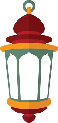 Ramadhan Kareem Lantern Decoration. Isolated Icon in Flat Design