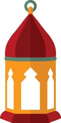 Ramadhan Kareem Lantern Decoration. Isolated Icon in Flat Design