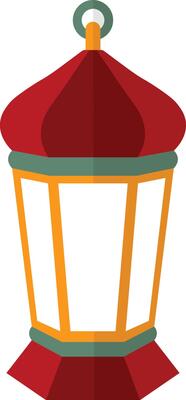 Ramadhan Kareem Lantern Decoration. Isolated Icon in Flat Design