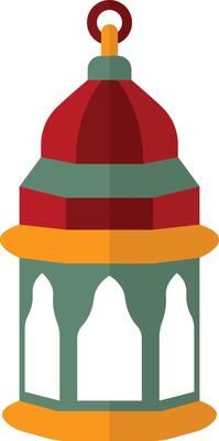 Ramadhan Kareem Lantern Decoration. Isolated Icon in Flat Design