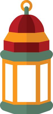 Ramadhan Kareem Lantern Decoration. Isolated Icon in Flat Design