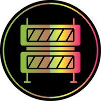 Barrier Glyph Due Color Icon Design vector