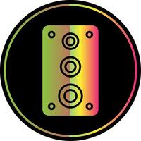 Speaker Glyph Due Color Icon Design vector