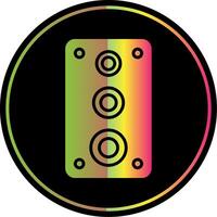 Speaker Glyph Due Color Icon Design vector