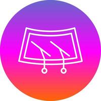 Windscreen Line Gradient Circle Icon vector