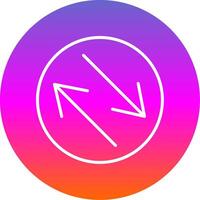 Swap Line Gradient Circle Icon vector