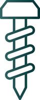 Screw Line Gradient Icon vector