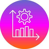 Productivity Line Gradient Circle Icon vector