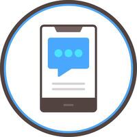 Mobile Talk Flat Circle Icon vector