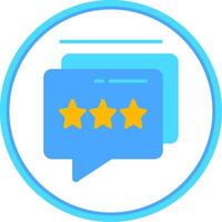 Feedback Chat Flat Circle Icon vector