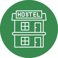 Hostel Multi Color Circle Icon vector