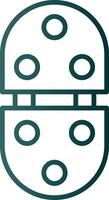 Hinge Line Gradient Icon vector