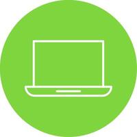 Laptop Multi Color Circle Icon vector