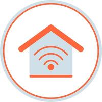 Smart Home Flat Circle Icon vector