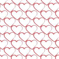 Abstract Hand drawn Hearts shape seamless pattern. Valentines Day background texture design concept. Isolate. EPS. for cards, greetings, posters, banners, brochures or web, promo, advertisement vector