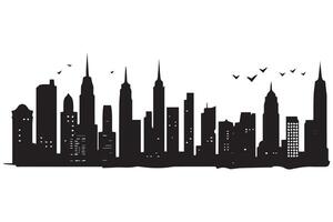 bundile of Building cityline silhouettepro design vector