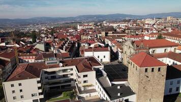 vlieg bovenstaand stad van braga Portugal video