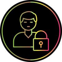Authorization Manager Line Gradient Due Color Icon Design vector