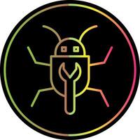 Bug Fixing Line Gradient Due Color Icon Design vector