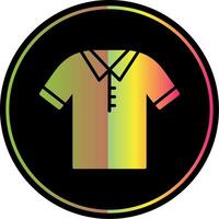 Polo Shirt Glyph Due Color Icon Design vector