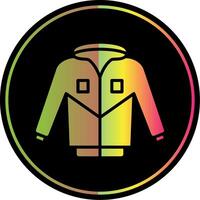 Jacket Glyph Due Color Icon Design vector