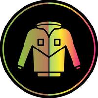 Jacket Glyph Due Color Icon Design vector